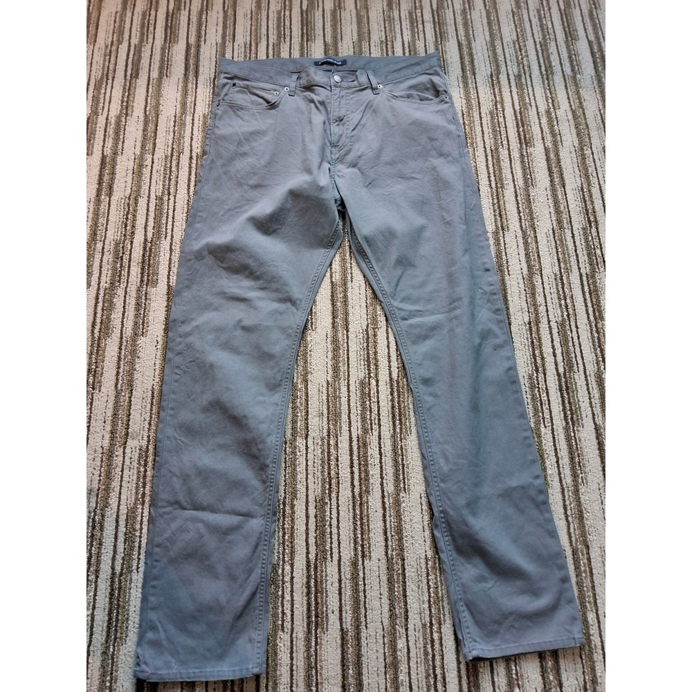 Calvin Klein Jeans Mens Gray Straight Leg Pants 38x34 Casual Trousers